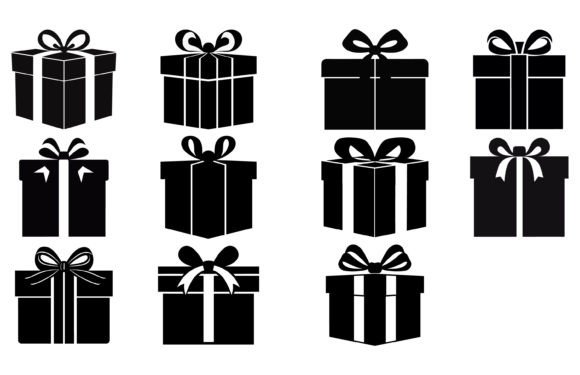 Download Present Silhouettes, Present Gift Box - Present Collection