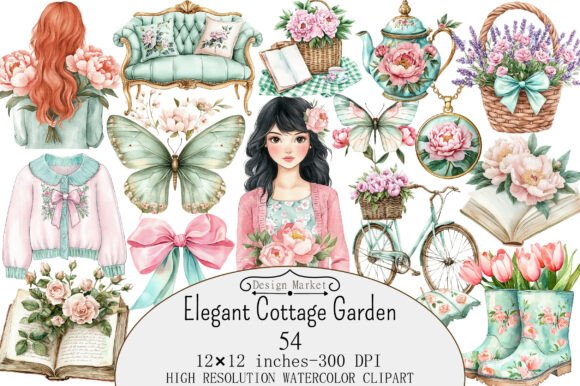 Download Elegant Cottage Garden Clipart - Garden clipart Collection