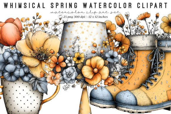 Download Spring Watercolor Clipart Bundle - Watercolor clipart Collection