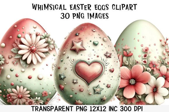 Download Whimsical Easter Eggs Clipart - Premium Resources