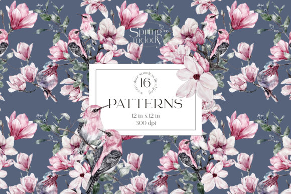 Download Spring Watercolor Seamless Patterns - Patterns Collection